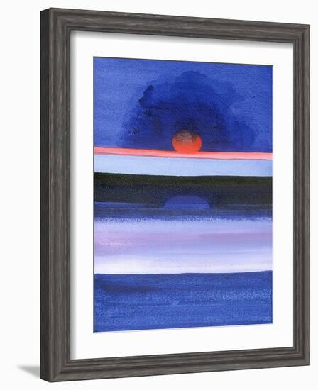 Seascape, Sunset, Helsinki, 1991-Izabella Godlewska de Aranda-Framed Premium Giclee Print