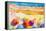 Seascape Top View Colorful of Lovers-Painterstock-Framed Stretched Canvas