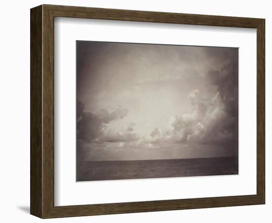 Seascape: Vue de Mer, Ciel Nuageu-Gustave Le Gray-Framed Giclee Print