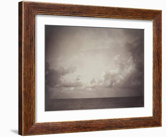 Seascape: Vue de Mer, Ciel Nuageu-Gustave Le Gray-Framed Giclee Print