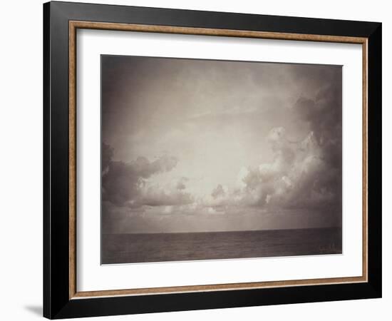 Seascape: Vue de Mer, Ciel Nuageu-Gustave Le Gray-Framed Giclee Print