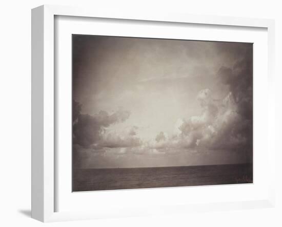 Seascape: Vue de Mer, Ciel Nuageu-Gustave Le Gray-Framed Giclee Print