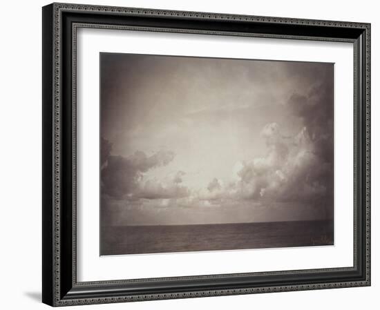 Seascape: Vue de Mer, Ciel Nuageu-Gustave Le Gray-Framed Giclee Print