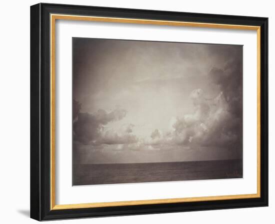 Seascape: Vue de Mer, Ciel Nuageu-Gustave Le Gray-Framed Giclee Print