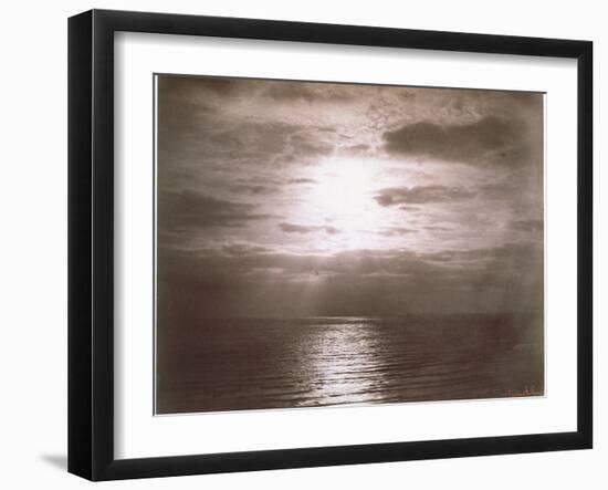 Seascape: Vue de Mer, Le Soleil-Gustave Le Gray-Framed Giclee Print