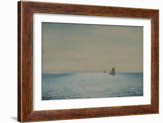 Seascape with a Ketch, Off Adelaide, South Australia-James Ashton-Framed Giclee Print