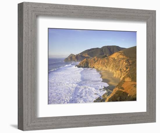 Seascape with Cliffs, San Mateo County, CA-Shmuel Thaler-Framed Photographic Print