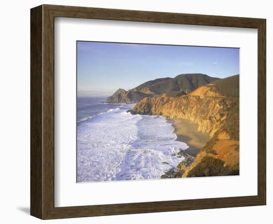 Seascape with Cliffs, San Mateo County, CA-Shmuel Thaler-Framed Photographic Print