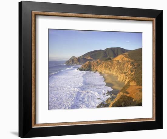 Seascape with Cliffs, San Mateo County, CA-Shmuel Thaler-Framed Photographic Print