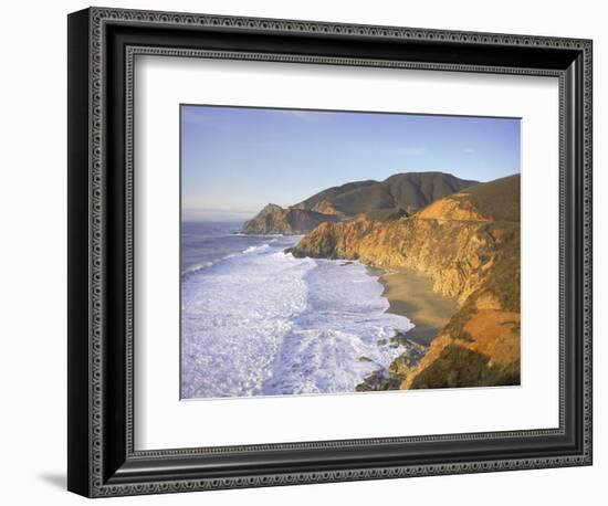 Seascape with Cliffs, San Mateo County, CA-Shmuel Thaler-Framed Photographic Print