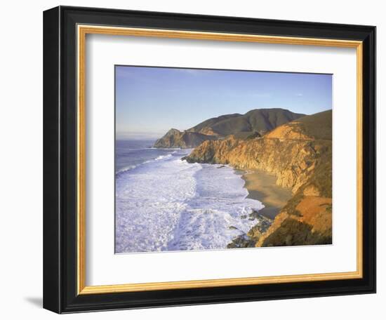 Seascape with Cliffs, San Mateo County, CA-Shmuel Thaler-Framed Photographic Print