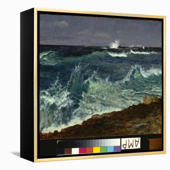 Seascape-Albert Bierstadt-Framed Premier Image Canvas