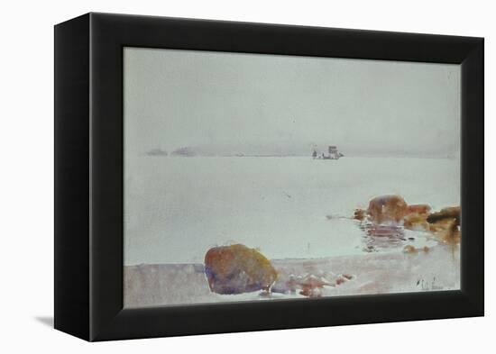 Seascape-Childe Hassam-Framed Premier Image Canvas