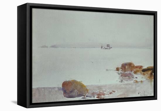 Seascape-Childe Hassam-Framed Premier Image Canvas