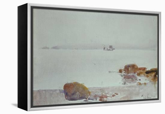 Seascape-Childe Hassam-Framed Premier Image Canvas