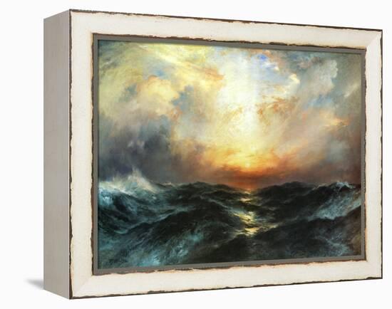 Seascape-Thomas Moran-Framed Stretched Canvas