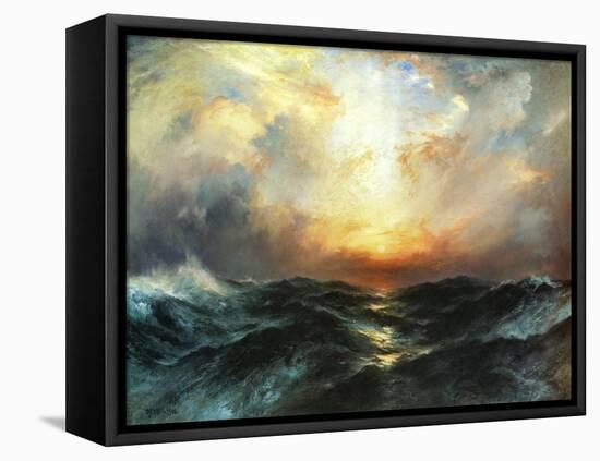 Seascape-Thomas Moran-Framed Stretched Canvas