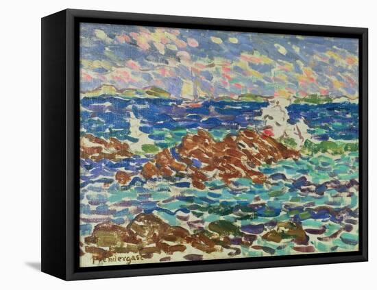 Seascape-Maurice Brazil Prendergast-Framed Premier Image Canvas
