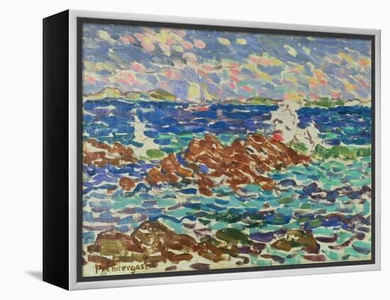 Seascape-Maurice Brazil Prendergast-Framed Premier Image Canvas