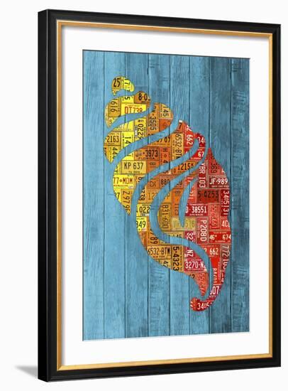 Seashell-Design Turnpike-Framed Giclee Print