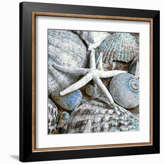 Seashells in Blue I--Framed Art Print