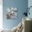 Seashells in Blue I-null-Art Print displayed on a wall