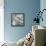 Seashells in Blue I-Susan Bryant-Framed Stretched Canvas displayed on a wall