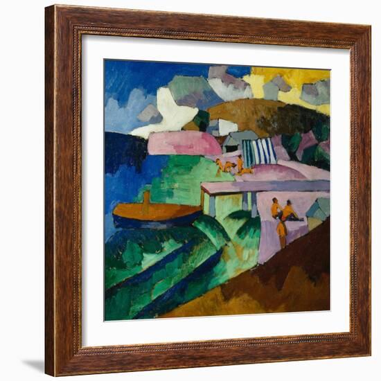 Seashore, 1912-Aristarkh Vasilyevich Lentulov-Framed Giclee Print