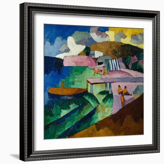 Seashore, 1912-Aristarkh Vasilyevich Lentulov-Framed Giclee Print