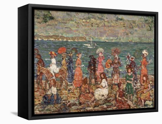 Seashore, C.1913-Maurice Brazil Prendergast-Framed Premier Image Canvas