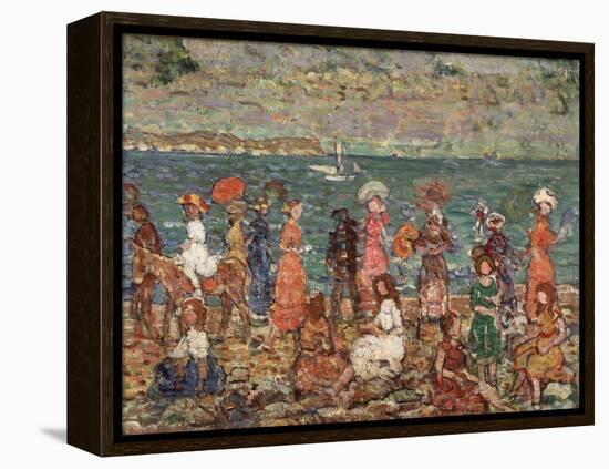 Seashore, C.1913-Maurice Brazil Prendergast-Framed Premier Image Canvas