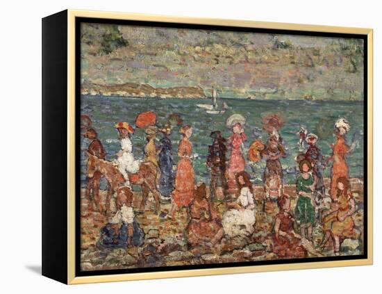 Seashore, C.1913-Maurice Brazil Prendergast-Framed Premier Image Canvas