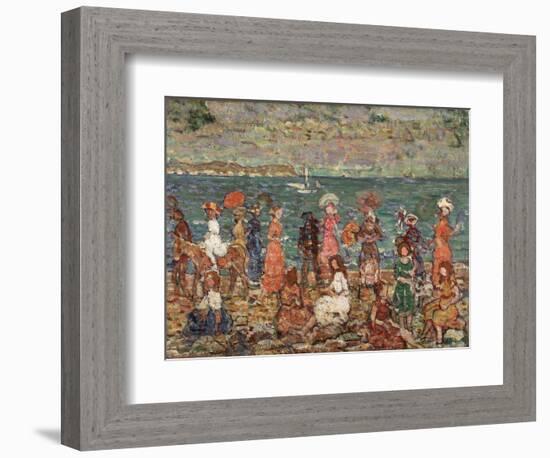 Seashore, C.1913-Maurice Brazil Prendergast-Framed Giclee Print