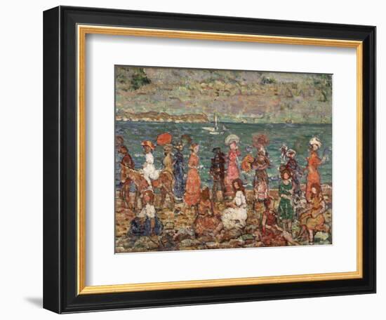 Seashore, C.1913-Maurice Brazil Prendergast-Framed Giclee Print