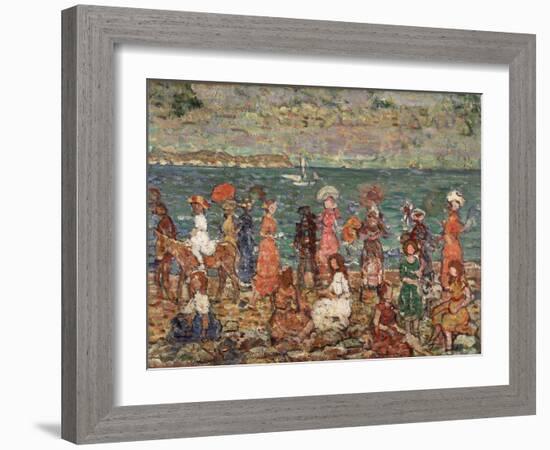 Seashore, C.1913-Maurice Brazil Prendergast-Framed Giclee Print