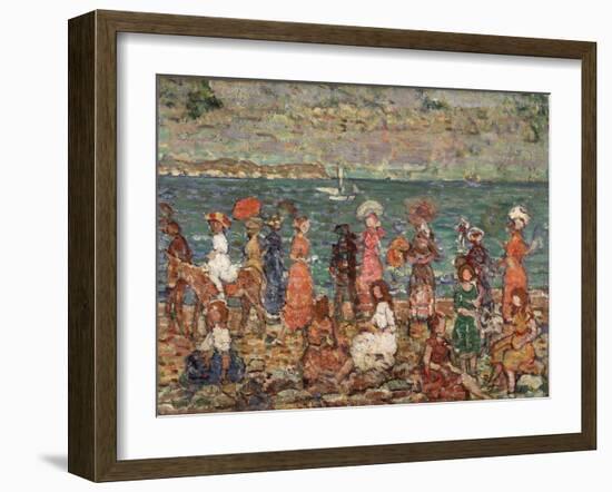 Seashore, C.1913-Maurice Brazil Prendergast-Framed Giclee Print