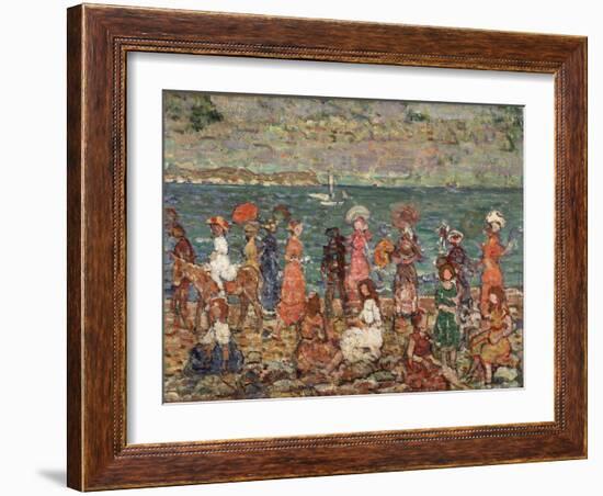 Seashore, C.1913-Maurice Brazil Prendergast-Framed Giclee Print