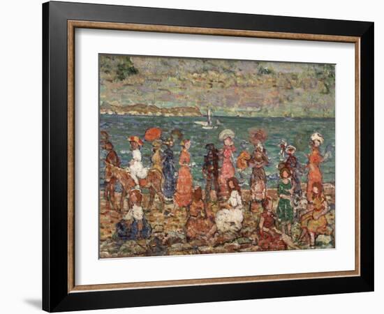 Seashore, C.1913-Maurice Brazil Prendergast-Framed Giclee Print