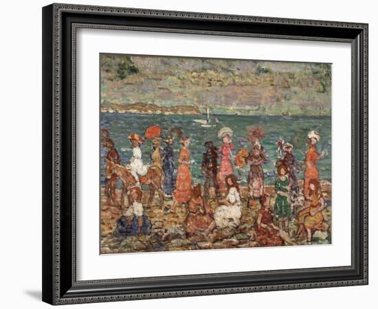 Seashore, C.1913-Maurice Brazil Prendergast-Framed Giclee Print