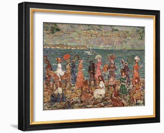 Seashore, C.1913-Maurice Brazil Prendergast-Framed Giclee Print