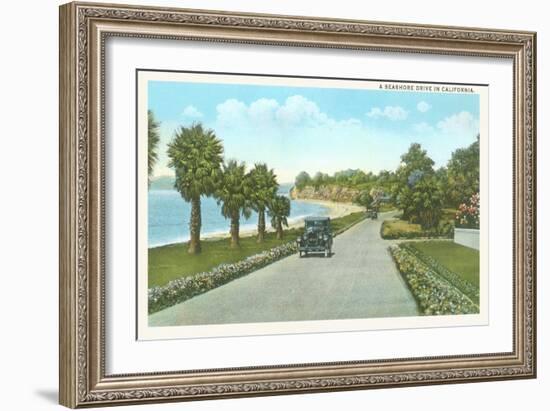 Seashore Drive, Santa Barbara, California-null-Framed Art Print