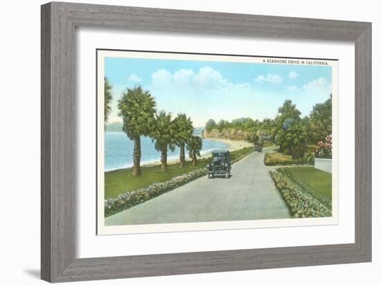 Seashore Drive, Santa Barbara, California-null-Framed Art Print