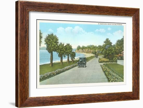 Seashore Drive, Santa Barbara, California-null-Framed Art Print