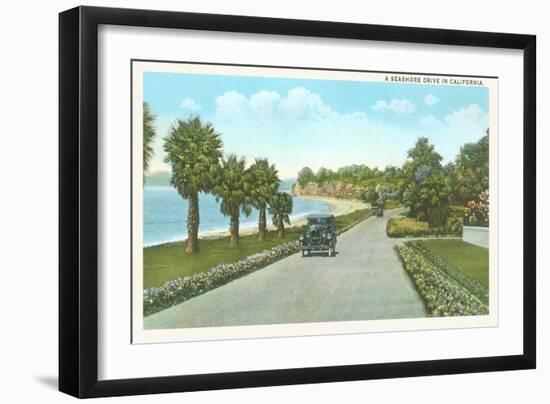 Seashore Drive, Santa Barbara, California-null-Framed Art Print