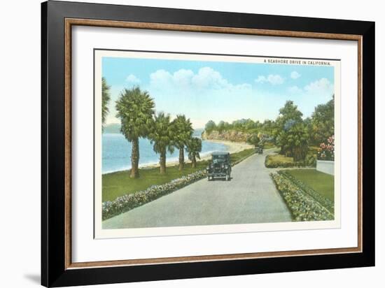 Seashore Drive, Santa Barbara, California-null-Framed Art Print