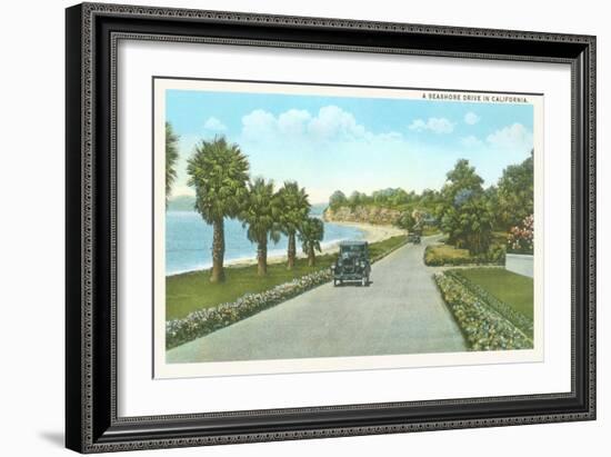 Seashore Drive, Santa Barbara, California-null-Framed Art Print