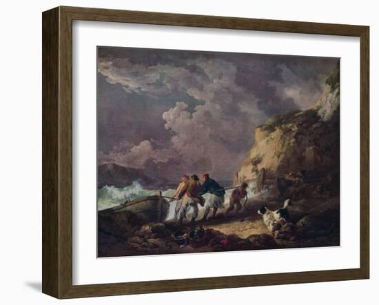 'Seashore: Fishermen Hauling in a Boat', 1791-George Morland-Framed Giclee Print