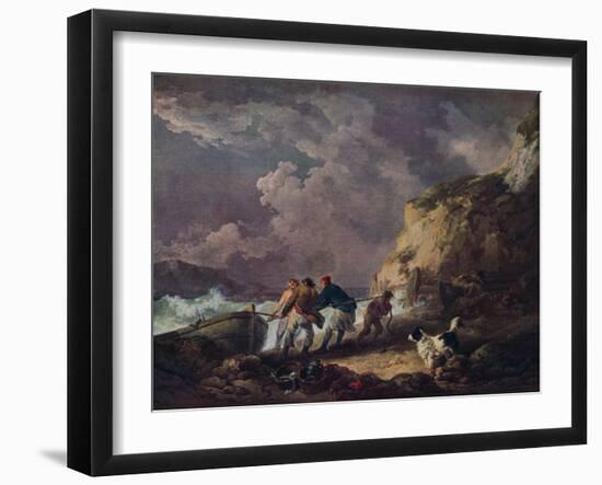 'Seashore: Fishermen Hauling in a Boat', 1791-George Morland-Framed Giclee Print