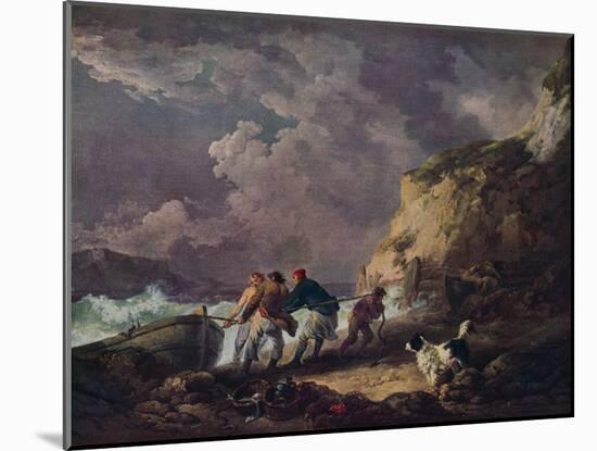 'Seashore: Fishermen Hauling in a Boat', 1791-George Morland-Mounted Giclee Print