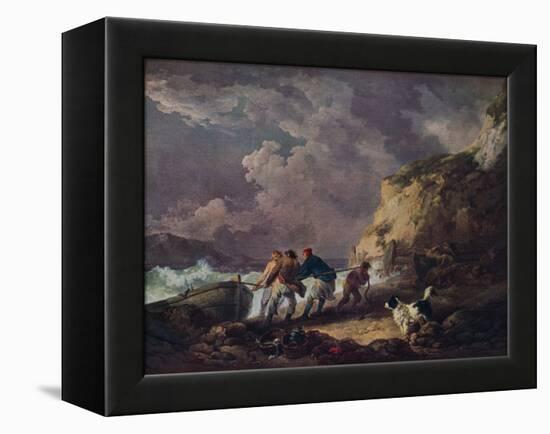 'Seashore: Fishermen Hauling in a Boat', 1791-George Morland-Framed Premier Image Canvas